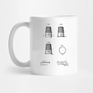 Thimble Vintage Patent Drawing Mug